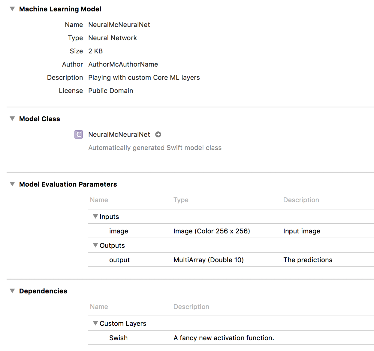 Core store ml example