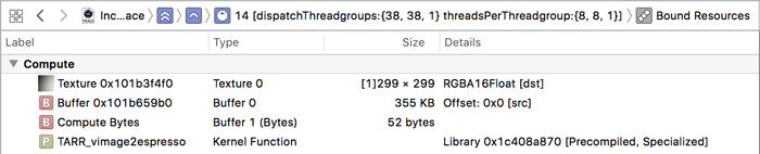 The bound resources for the second ComputeCommandEncoder